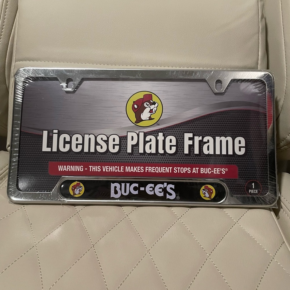 Buc-ee's Metal Embossed Logo License Plate Frame